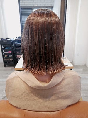 細かめハイライト×アッシュベージュ