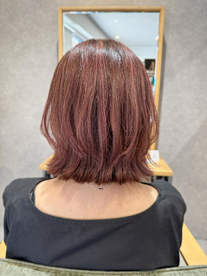 ピンクベージュ×ハイライト