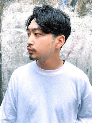 センターパートマッシュパーマ/keshiki大名 