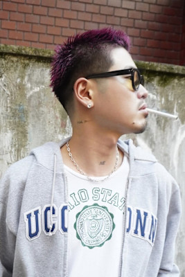 ベリーショートピンクテーパーフェード/keshiki 大名 