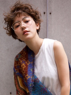 柔らかカーリパーマーショート/keshiki大名