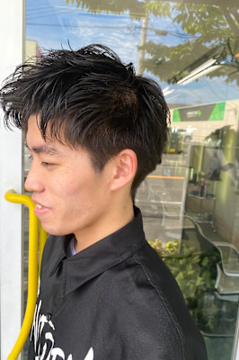 【アップバングスタイル】パーマ　スパイラル