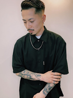 スキンフェードサイドパート/keshiki 大名 