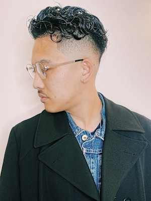 ビジネスヘアスキンフェードパーマ/keshiki 大名 