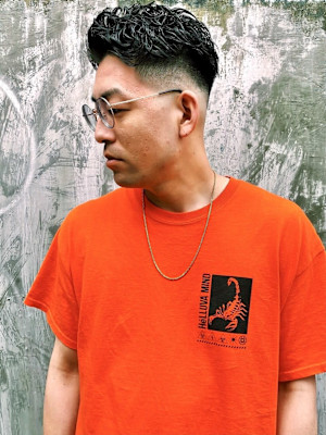 メンズパーマアップバングスキンフェード/KOTARO