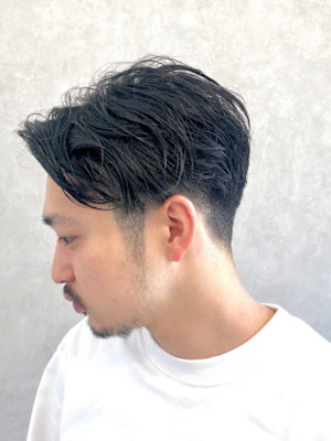 王道アップバングマッシュ