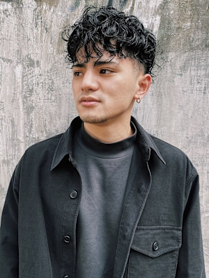 マッシュフェードスパイラルパーマ/keshiki 大名 