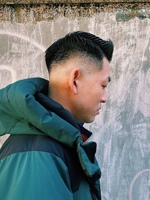 スキンフェード七三サイドパート/keshiki 大名 