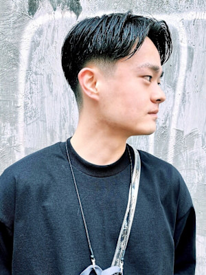 センターパートローフェード/keshiki 大名 