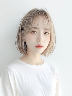 大人可愛いハイトーンボブ