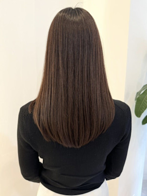 髪質改善セミロング美髪ケア