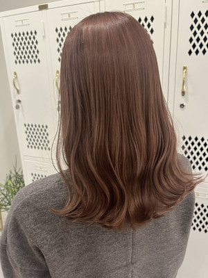 ナチュラルミディ艶感ピンクベージュ