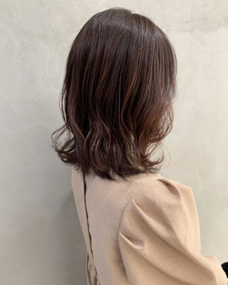 艶カラー/髪質改善カラー/ミディアムヘア