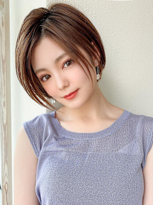 30代/40代/小顔/前髪/イメチェン/ショートボブ