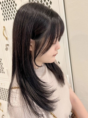 垢抜け顔周りレイヤー/おくれ毛