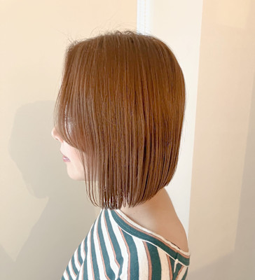 【＋ONE自由が丘】前下がりボブ×ウォームブラウン