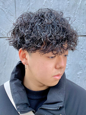 ツイストスパイラルパーマツイストパーマメンズマッシュパーマ