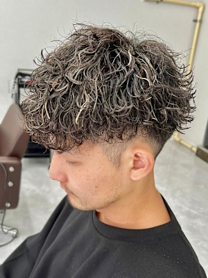 波巻きスパイラルツイストスパイラルパーママッシュメンズヘア