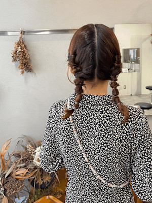 タイト　ツインアレンジ　10代20代