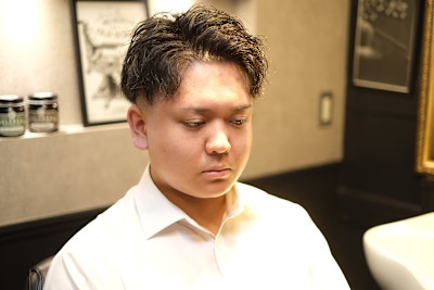 ツーブロックローフェードパーマスタイル