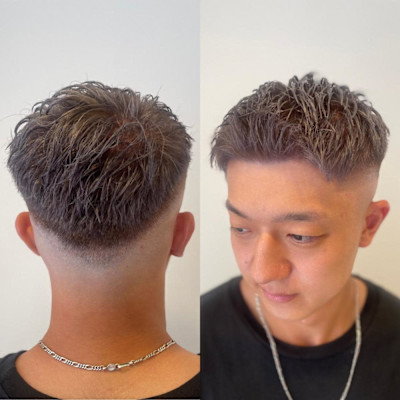 【メンズ　フェードカット　イルミナカラー】