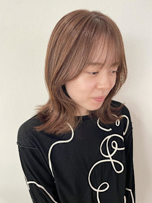 ラテカラー/ベージュ/外ハネ