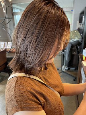 ラテカラー/ベージュ/顔周りレイヤー