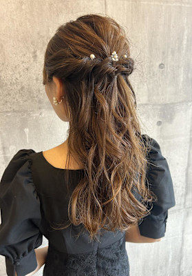 お呼ばれセット/ハーフアップ【ARCH Emi】