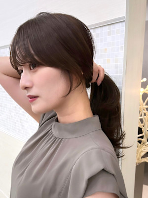 前髪/小顔効果/顔タイプ/顔まわり/レイヤーカット/銀座