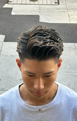 ウェーブパーマ　海外風パーマ　大人ヘアー