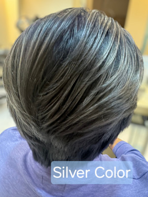 白髪をいかしたカラーリング