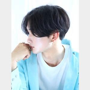 ニュアンスパーマ センターパート ナチュラル黒髪