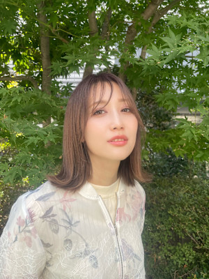 【天神赤坂警固】30代40代切りっぱなしボブ/白髪ぼかし