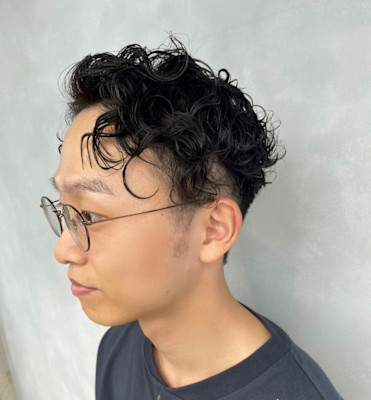 アップバングパーマ/メンズパーマ/ツーブロック