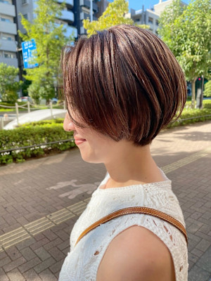 ハンサムショートにハイライト