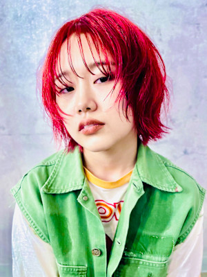 【おしゃれ上級者】ボブレイヤー×ビビットカラー