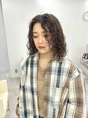 ツイストスパイラルパーマ/ロングパーマ/ウェットヘア