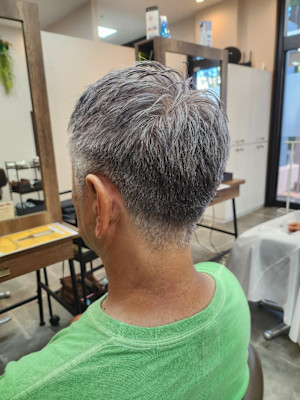 メンズカット/パーマ/グレイカラー/鎌取駅/韓国風/白髪染め