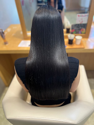 【髪にドラマを】髪質改善ストレート+切りっぱなしカット/美髪