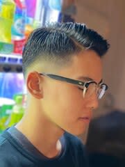 メンズショート２ブロック　フェード