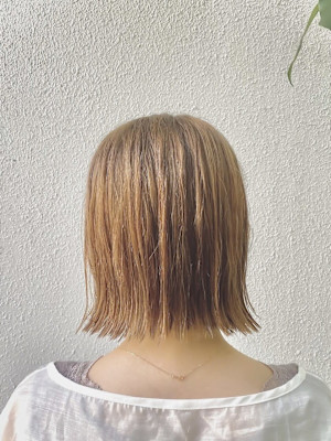 大人可愛い☆ブリーチ切りっぱなし外ハネボブ/keshiki