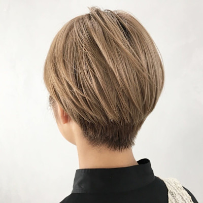 ケアブリーチハイトーン大人ショートボブ/keshiki大名