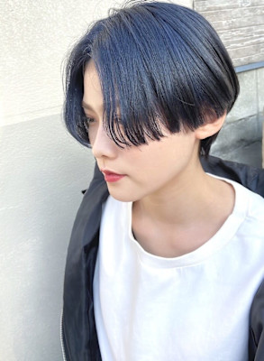 ケアブリーチネイビーブルー/ハンサムショート