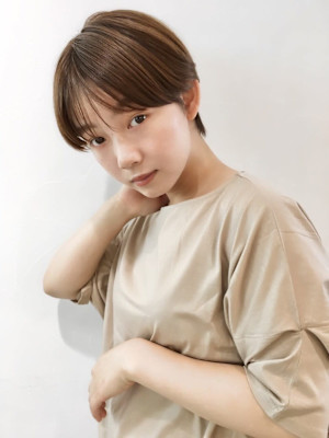 大人可愛い 20代30代40代 丸みショートボブ◎