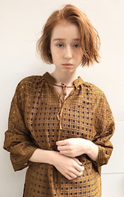 かきあげバングのデザインショート