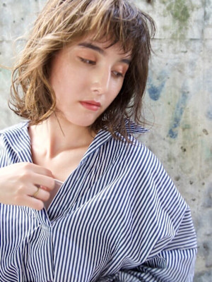 外国人風パーマカールボブ/keshiki大名