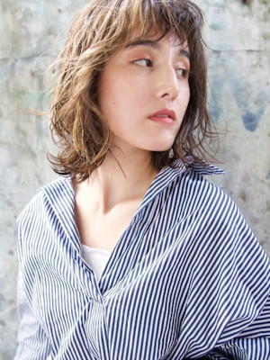 外国人風パーマカールボブ/keshiki大名