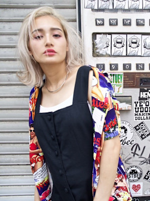 外国人風ブリーチラフボブスタイル/keshiki大名