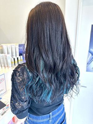 ◆インナーカラー◆エメラルドグリーン