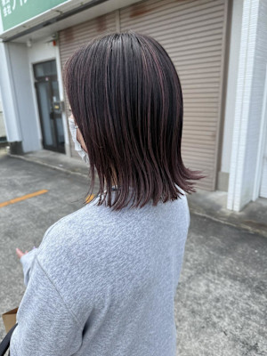 ◆ピンクハイライト◆派手すぎないピンク